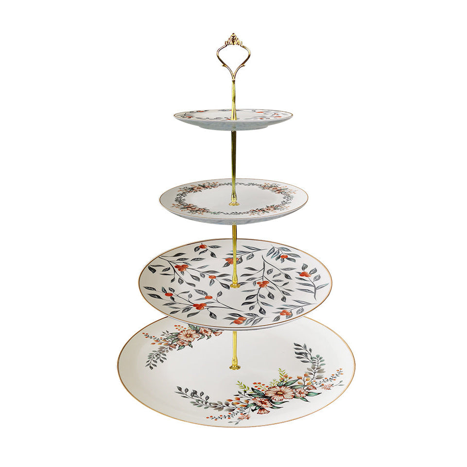 Verdant Garden Four‑Tier Dessert Stand