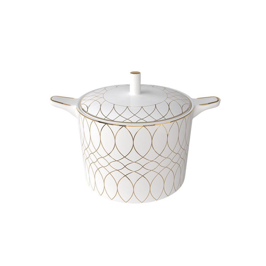 Luxe Ivory Lattice Sugar Bowl