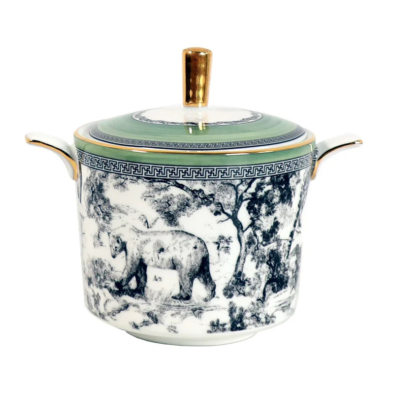 Woodland Toile Sugar Pot