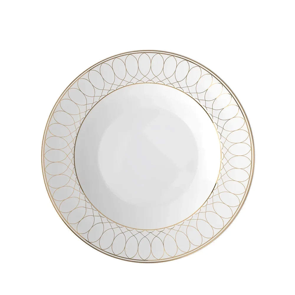 Luxe Ivory Lattice 8 inch Soup Plate